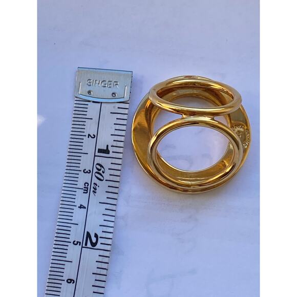 Authentic Céline Paris Gold-Tone Scarf Ring - Picture 12 of 13